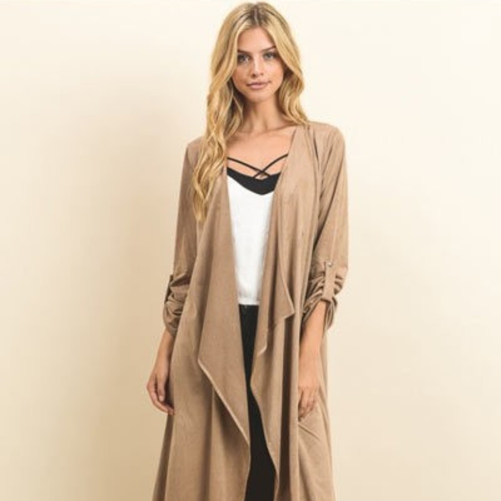 Suede like coat